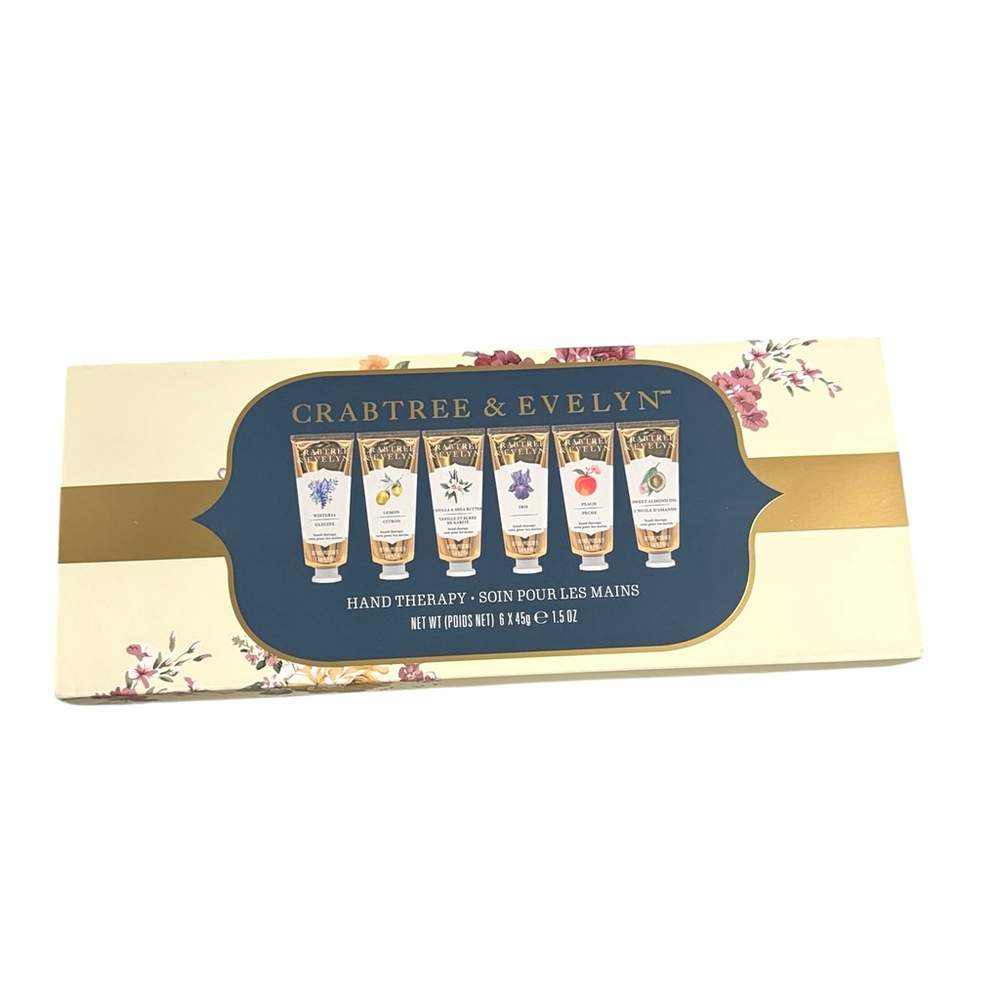 New Crabtree & Evelyn Hand Therapy Moisturizer Set, 6 Hand Creams, Gift Set